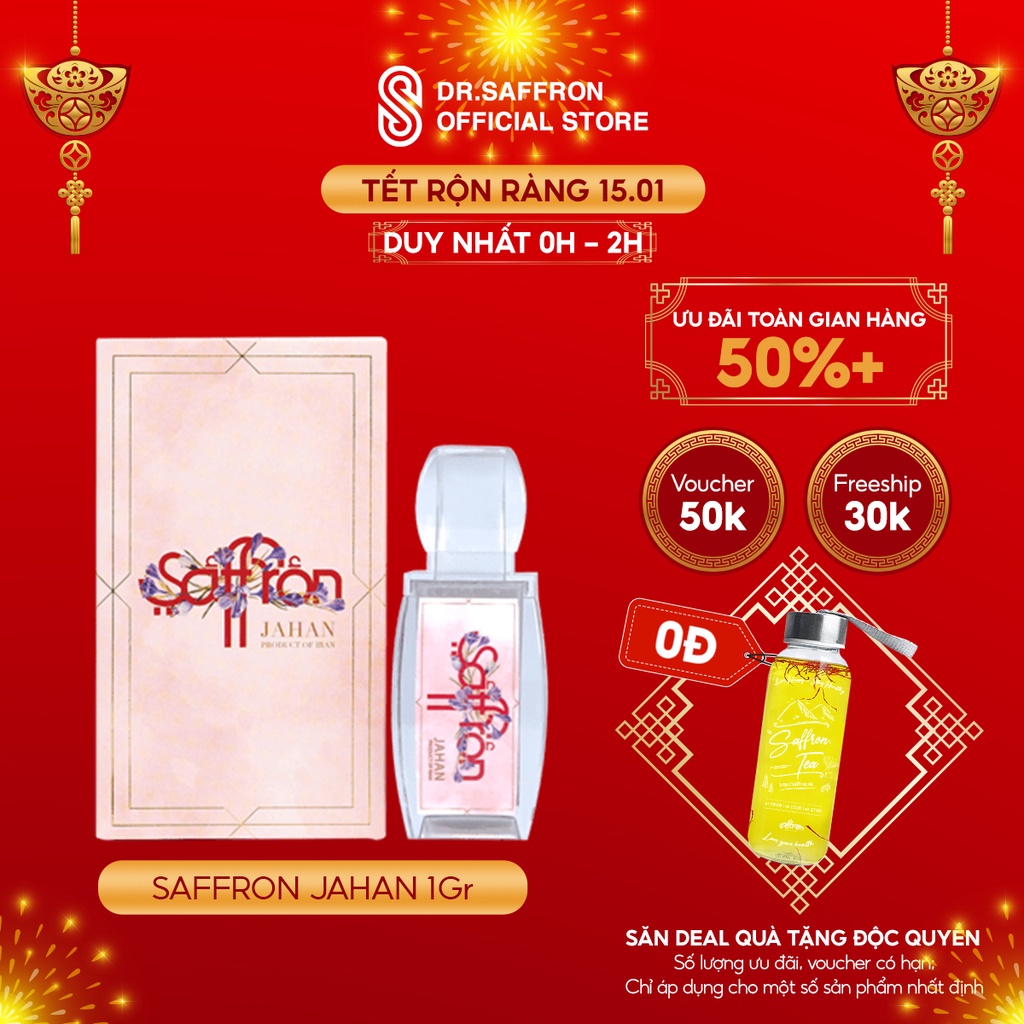 Nhụy Hoa Nghệ Tây SAFFRON JAHAN 1Gr [Date 03/2023]