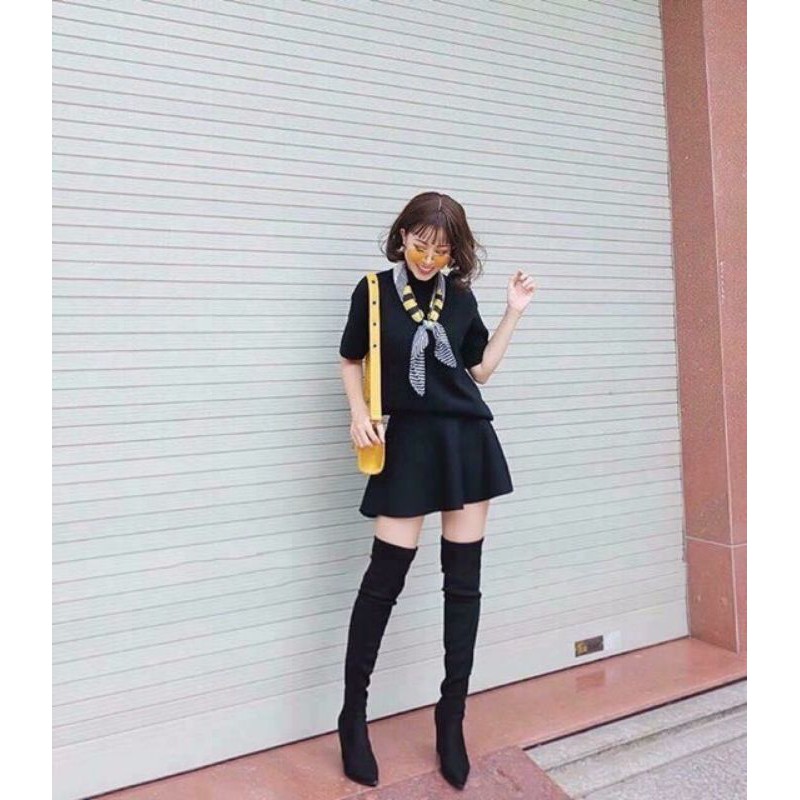 BỐT ĐÙI KÉO KHOÁ CẠNH DA LỘN HOT HIT !!!!