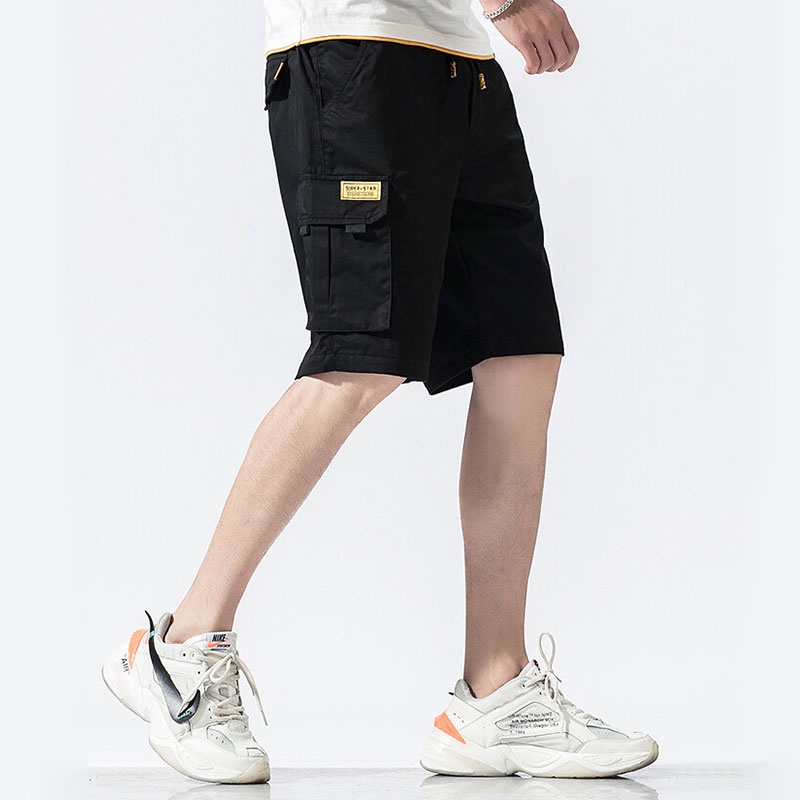 Quần Short Thể Thao Ống Rộng Thoáng Khí Màu Sắc Đơn Giản Cho Nam