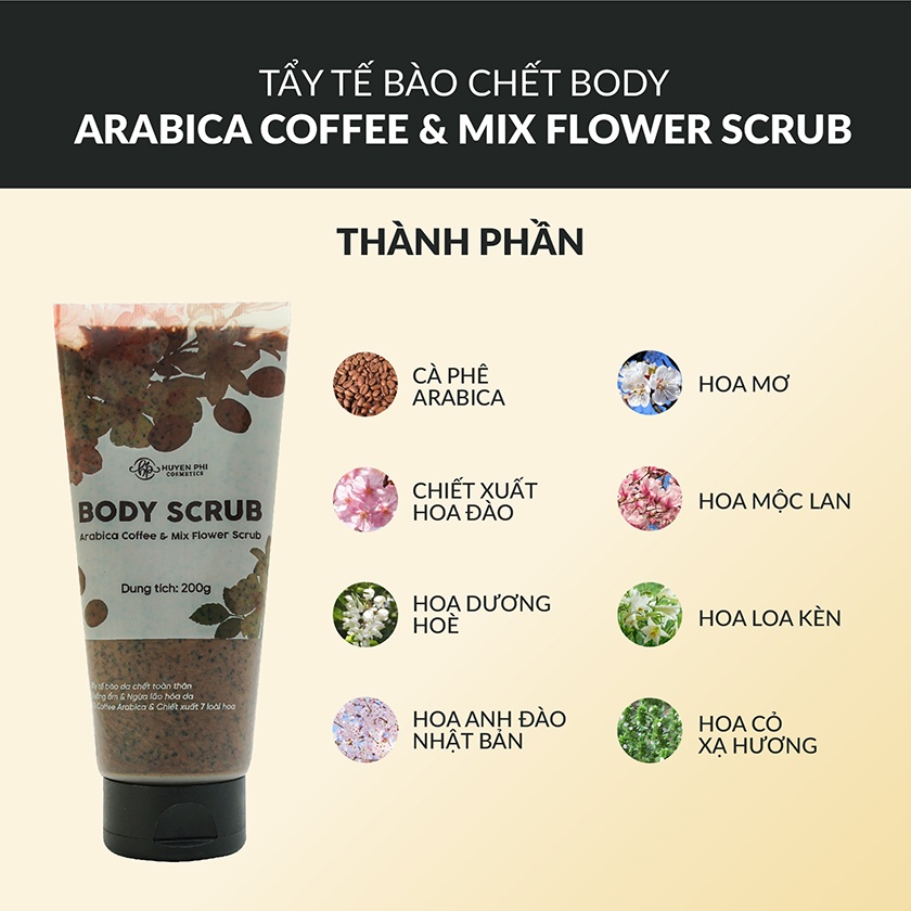 Tẩy tế bào chết body Arabica Coffee Mix Flower Scrub