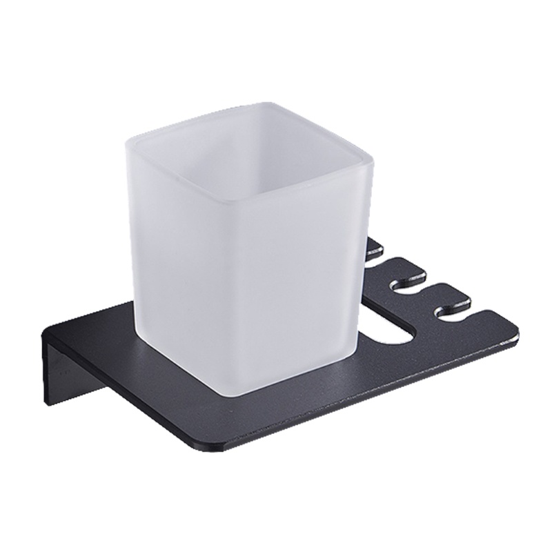 Giá Đỡ Bàn Chải Đánh Răng / Cốc Súc Miệng Hai Lỗ Bằng Nhôm