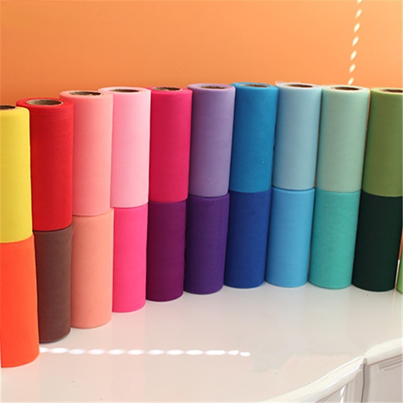 Cuộn Vải Tuyn 15CM*22M Trang Trí Đa Dụng Chất Lượng Cao