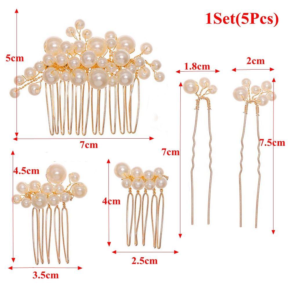SUMU Trâm Cài Tóc Đính Ngọc Trai Nhân Tạo Thời Trang