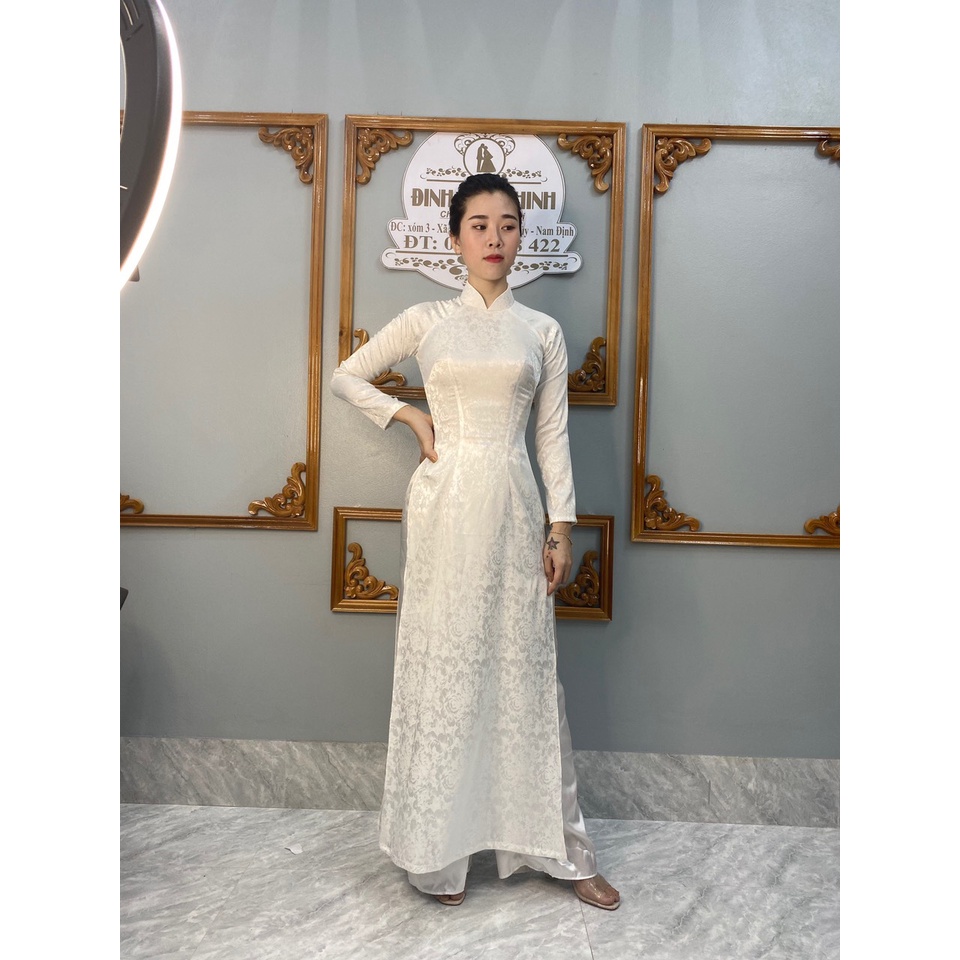 Áo dài gấm hoa truyền thống_Duy Chinh_ADGT0002_Tông Màu Hông