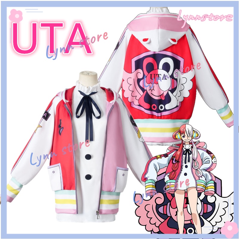 Hoạt hình ONE PIECE FILM RED Cosplay Trang phục Shanks Con gái UTA Trang phục Áo khoác Tóc giả Phụ kiện Trang phục Lorie