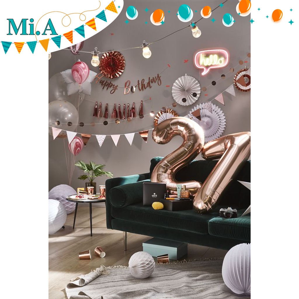 BÓNG SỐ SIZE ĐẠI 40" = 100cm _ MÀU ROSE GOLD