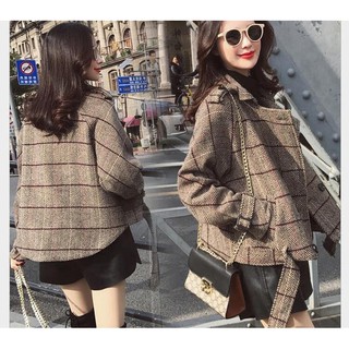 0409KD-áo khoác dạ dáng ngắn cho nữ,chất dạ dày dặn, màu sắc cực tây