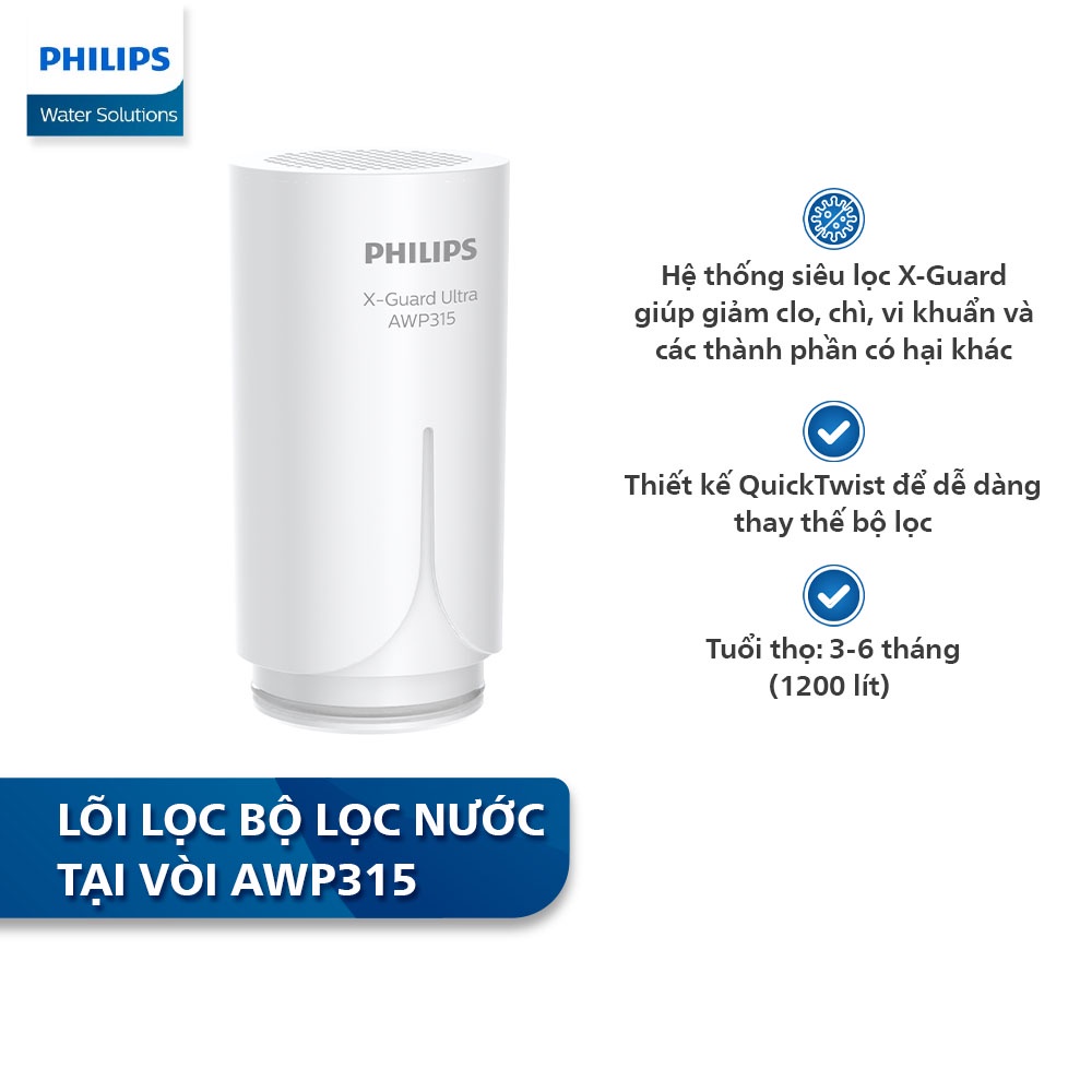 Lõi lọc Philips AWP315 (Dành cho Bộ lọc tại vòi AWP3753)