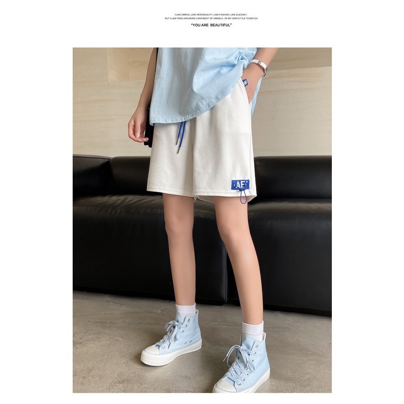 Quần Đùi Nam Nữ AE Kiểu Unisex Mặc Nhà Thể Thao Chất Thun Mềm Mát_VIETCEN