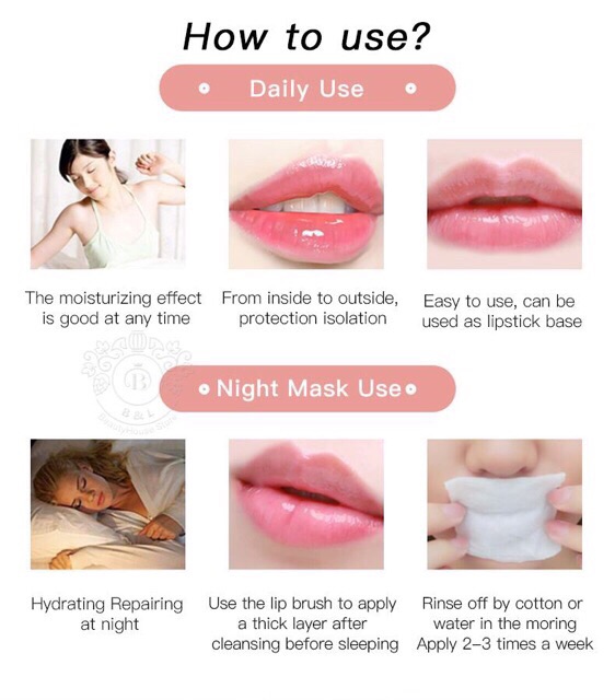 Sale 38% Combo 2hộp Mặt Nạ ngủ ngừa thâm dưỡng môi Thái Lan CIBIO'2 LIP Sleeping Mask 15g Combo 5 hủ