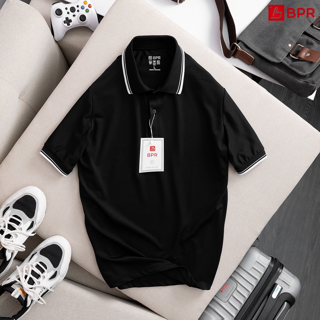 Áo thun polo nam trơn vải cotton cá sấu gai siêu mát thấm hút mồ hôi cao cấp