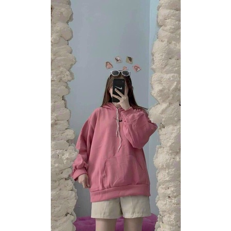 AK17_Áo Hoodie Nỉ Ngoại Thêu LoGo_Chất Nỉ Bông Dày Dặn_Form Tay Dơi Phồng_Nón Rộng 2 Lớp_Unisex Nam Nữ Ok