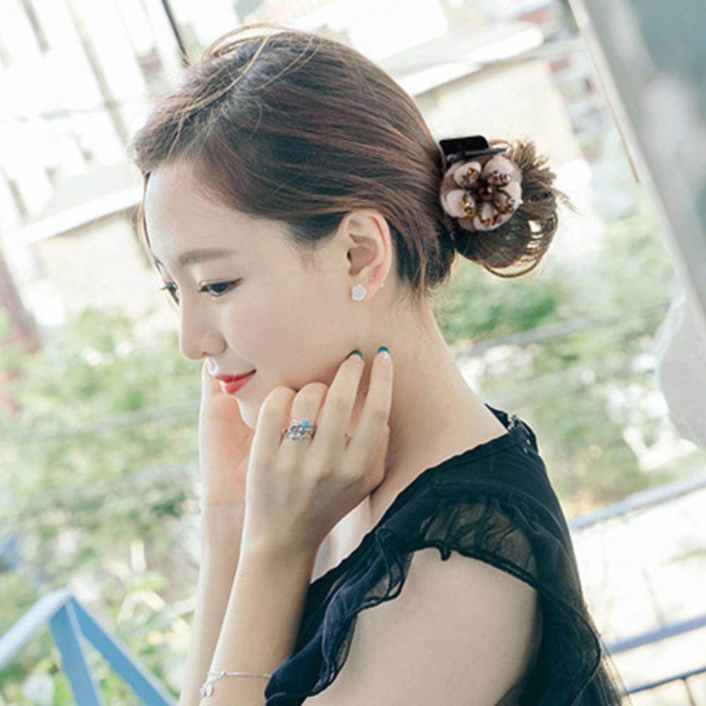 IVORY Kẹp Tóc Hình Hoa Đơn Giản Phong Cách Retro Hàn Quốc Cho Nữ