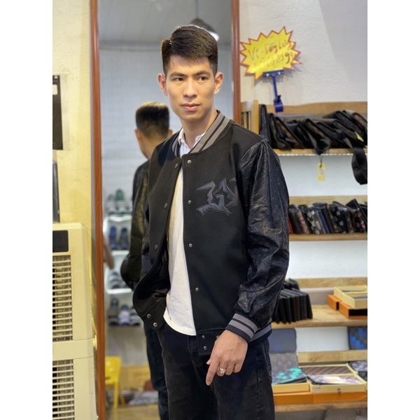 Khoác bomber Lệ vi pha da