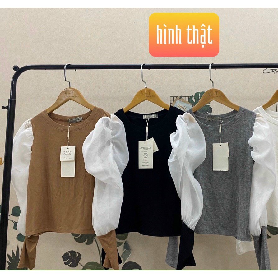 Áo len tay phồng hàng QCCC Chip