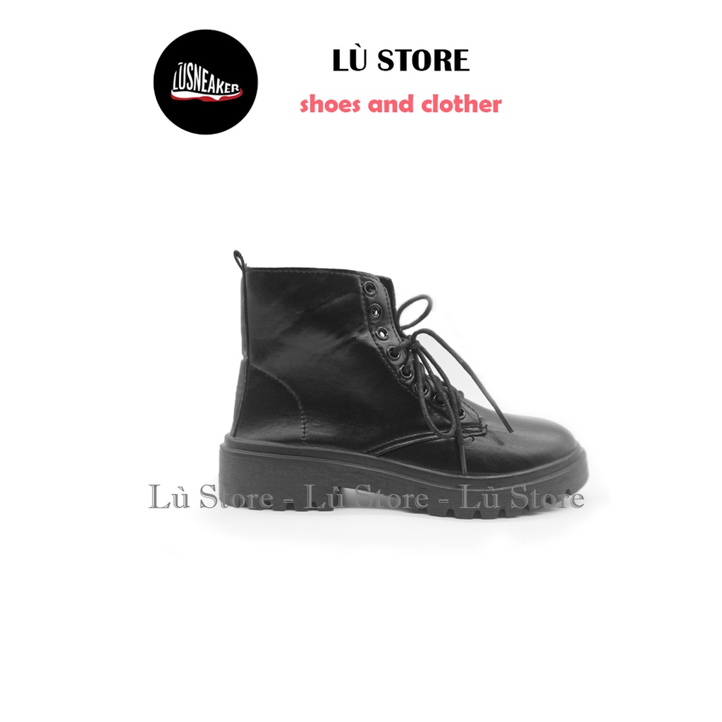 Giày boot nữ ullzang 🧡HÀNG TRUNG🧡 Bốt nữ thời trang màu đen siêu hót [Lù store]