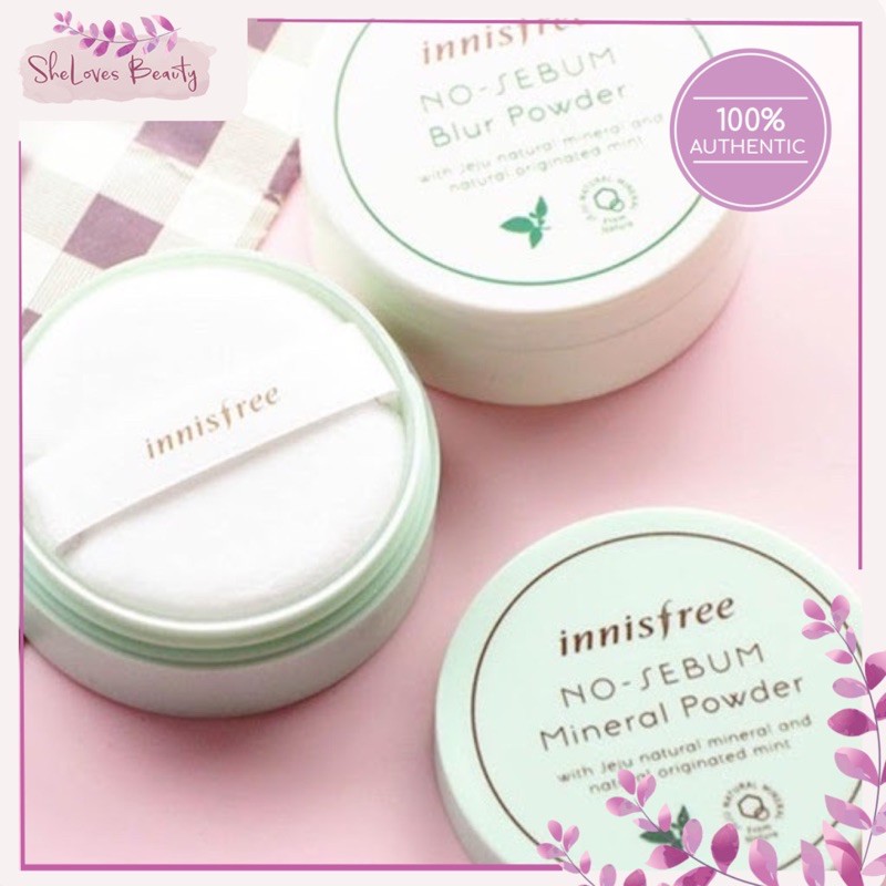 (Mẫu mới) Phấn Phủ Kiềm Dầu Innisfree No Sebum Mineral,Blur Powder