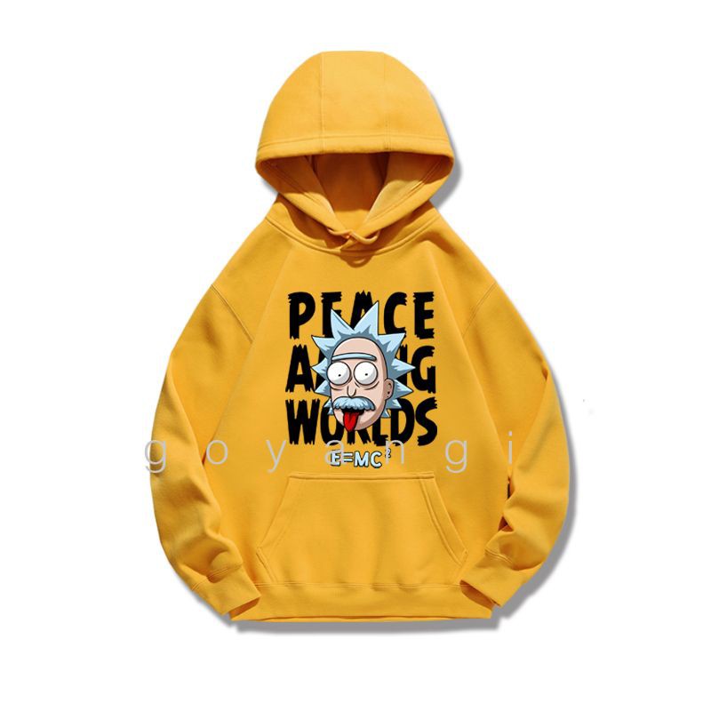 Áo hoodie Rick bác học oversize Unisex phong cách Hàn Quốc