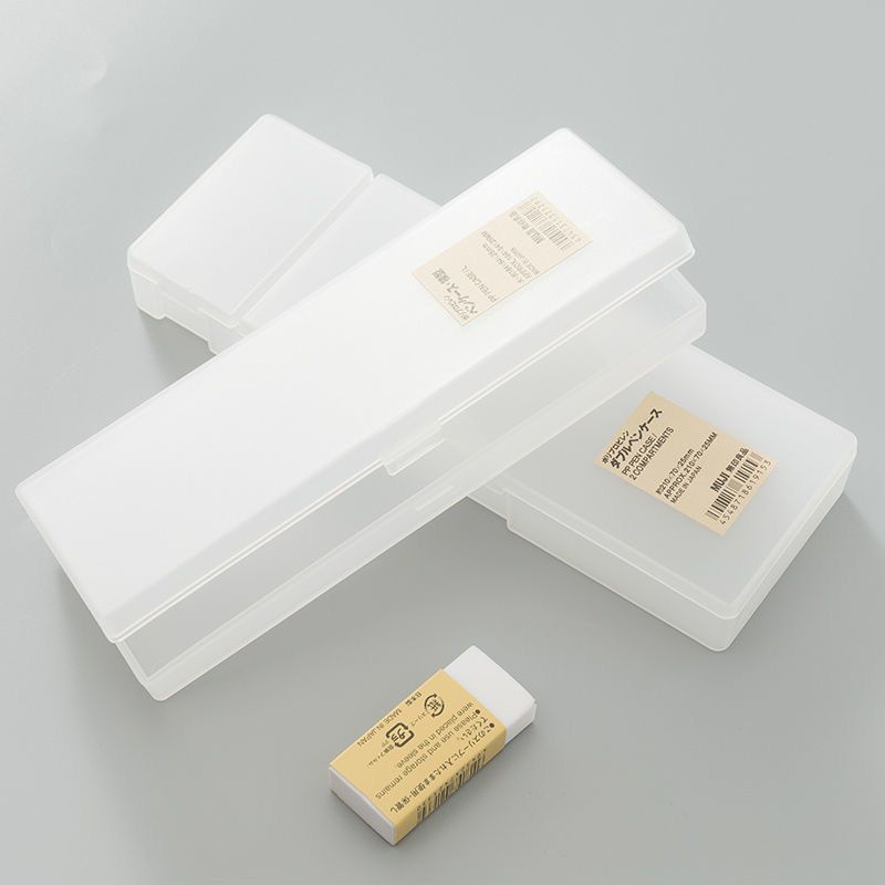 ✨Muji muji students straw translucent pencil-box with contracted frostemuji muji văn phòng phẩm hộp đựng bút chì mờ học sinh sử dụng hộp đựng bút chì nhựa mờ đơn giản hộp văn phòng phẩm bd14