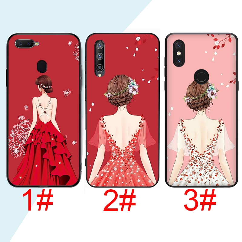 E121 Princess's back Vivo Y11 Y12 Y15 Y17 Y19 Y5S Y53 Y55 Y66 Y69 Y71 Y75 Y79 Y81 Y91C Y93 Y95 Y30 Y50 Soft Phone Case