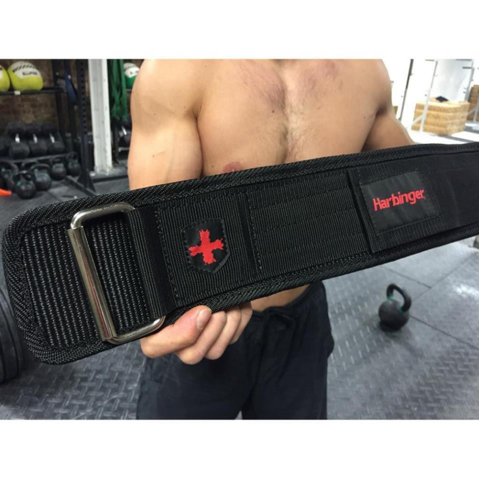 [Freeship+Quà] Phụ Kiện Thể Thao Gym Đai Lưng Nam 4 Inches Harbinger Nylon Belt Cao Cấp 2431 - Chính Hãng 100%