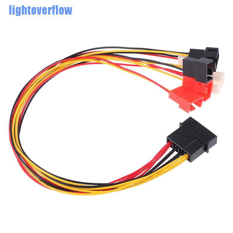 Đầu nối cáp quạt làm mát 12V 7V 5V nguồn 4Pin Molex sang 3Pin cao cấp