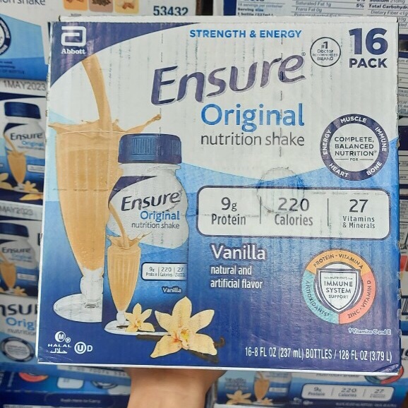 Date 2024 Sữa ensure nước vani mỹ 237ml