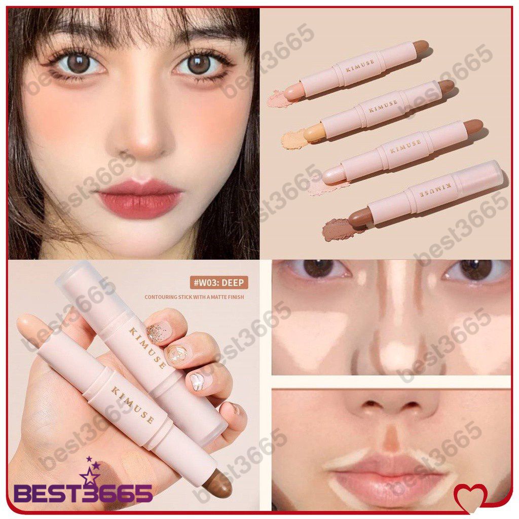 Kimuse Tự Nhiên 3 Chiều Hai Đầu Sửa Chữa Dính Mặt Nổi Bật Bóng Mũi Bóng Che Khuyết Điểm Contouring Bút Làm Sáng Làn Da &bull; best3665