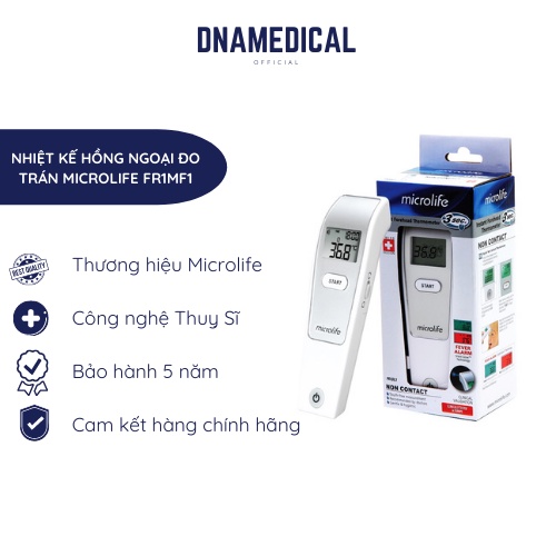 NHIỆT KẾ HỒNG NGOẠI ĐO TRÁN MICROLIFE FR1MF1 ĐO CHO KẾT QUẢ 1S - DNA Medical - Vật tư, thiết bị y tế chính hãng