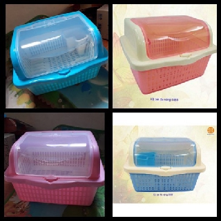 Kệ Úp Chén Bát Có Nắp Đậy 1 Tầng- Có Lỗ Thoát Nước Nhựa Việt Nhật - Nắp Đậy Chống Bụi Bặm Cao Cấp