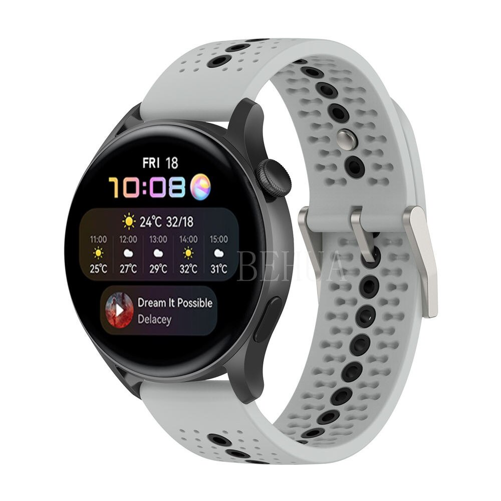 Dây đeo silicon 22mm cho đồng hồ thông minh Huawei Watch 3 3 pro 2 pro GT 3 GT2 46mm