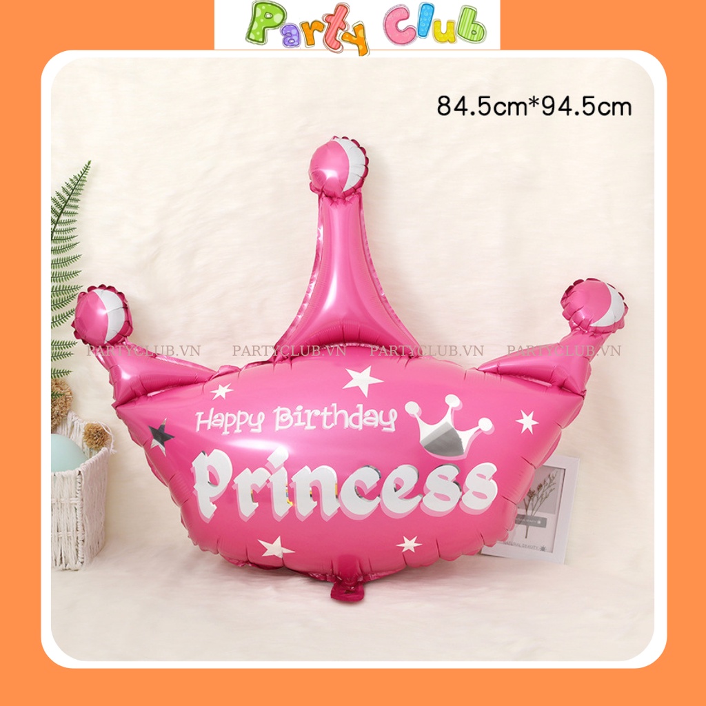 Bóng vương miệng xanh, hồng Prince Princess trang trí sinh nhật
