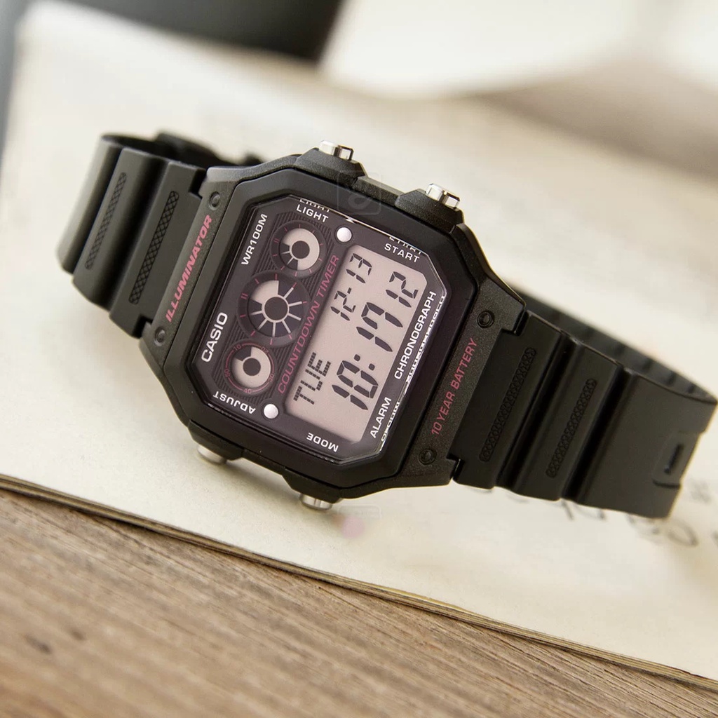 Đồng Hồ Casio Nam AE-1300WH-1A2 Dây Nhựa