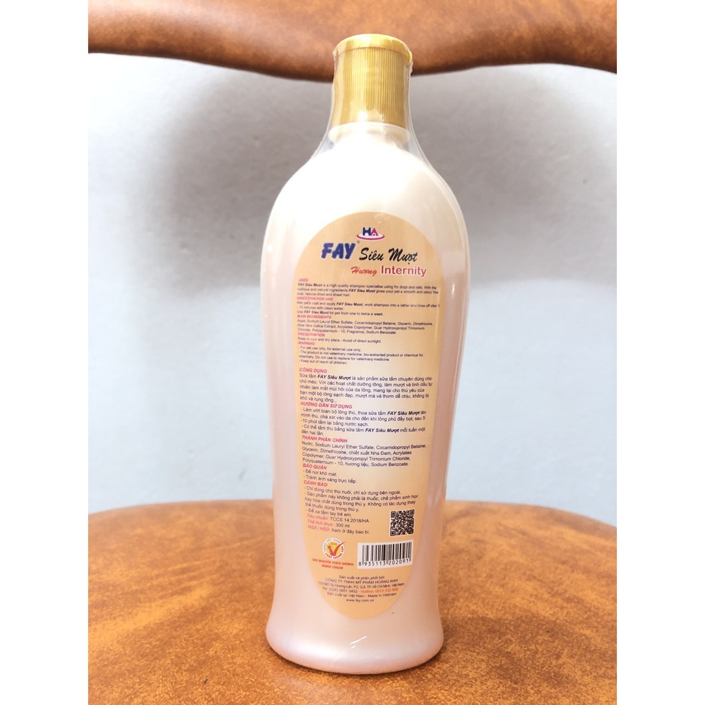 [Chăm Sóc Thú Cưng] Sữa Tắm Fay - Thể Tích 300ml – Sữa Tắm Dưỡng Da – Dưỡng Lông Cho Thú Cưng