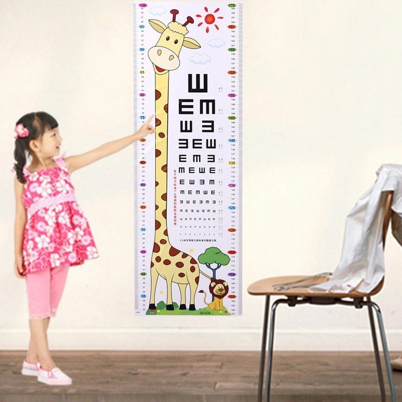 Thước đo chiều cao , kiễm tra thị lực cho bé
