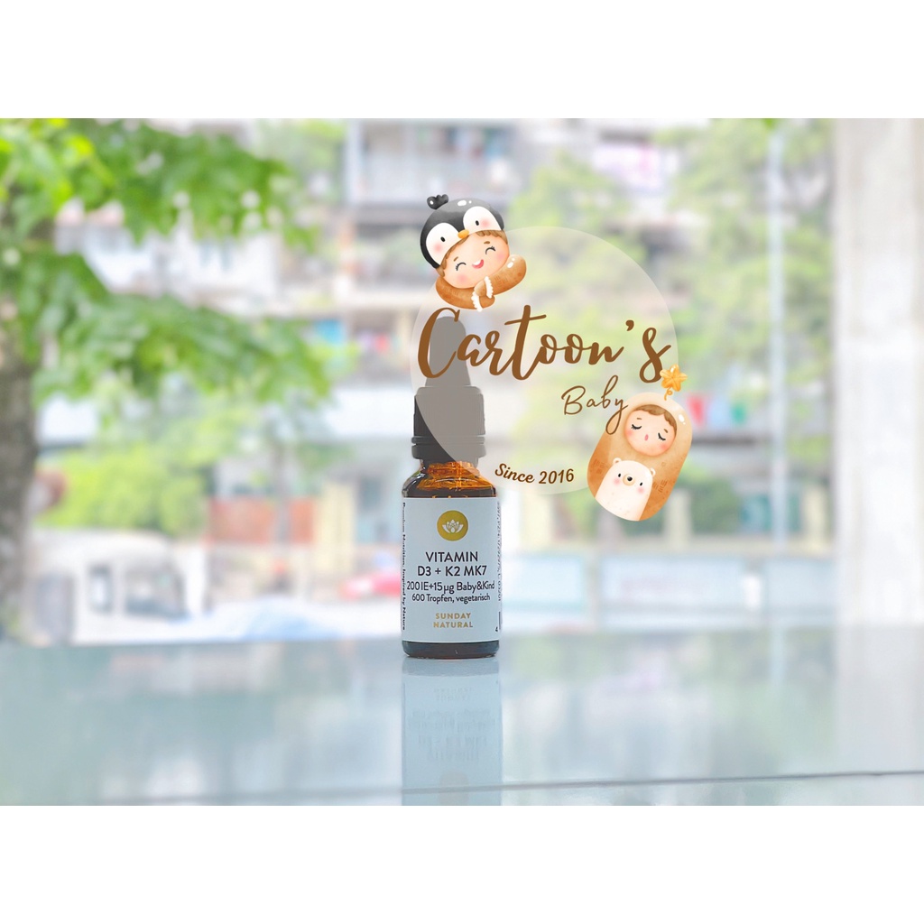 Vitamin D3 cho bé D3 K2 MK7 Đức Sunday Natural 20ml giúp hấp thụ canxi phát triển Chiều Cao tối ưu cho trẻ từ sơ sinh