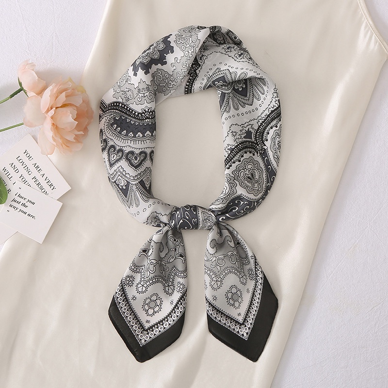 Khăn Choàng Lụa In Hình Vuông 70CM (27.5*27.5 Inches) WJ1026-28
