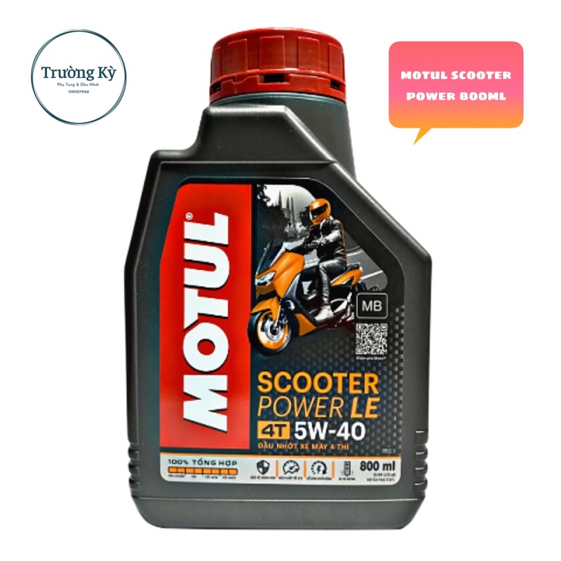 Nhớt Motul Scooter Power LE 5W-40 tổng hợp 100% dành cho xe tay ga