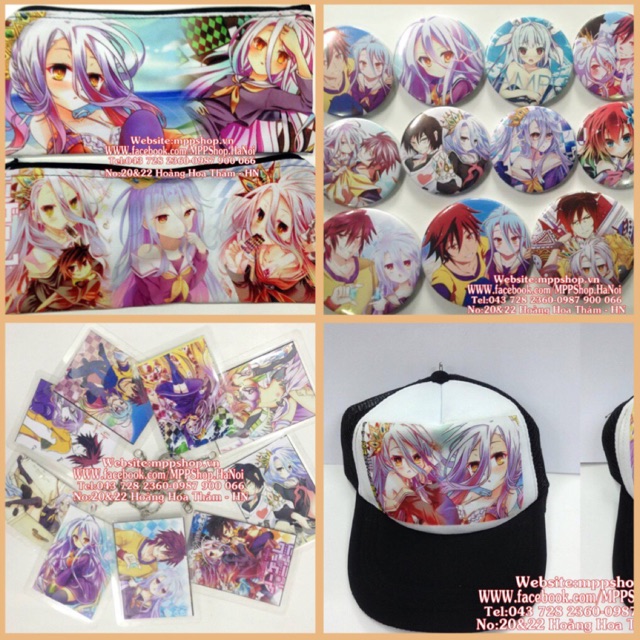 Combo anime manga mũ , móc khoá , huy hiệu , ví bút mẫu ngẫu nhiên