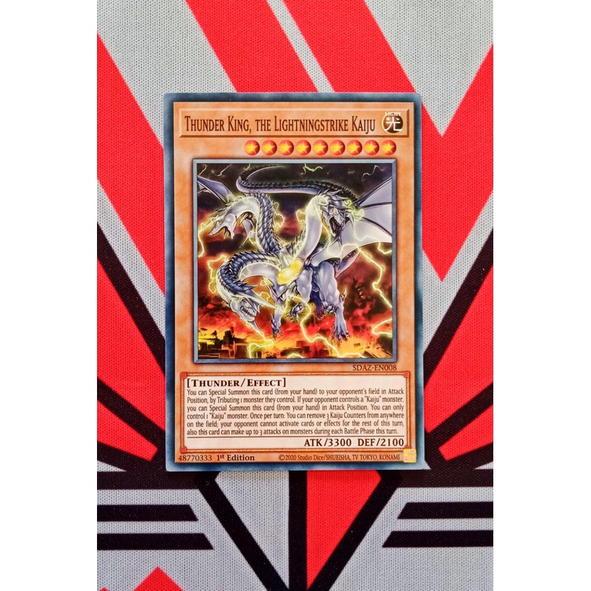 Thẻ Bài Yugioh Monster Thunder King, the Lightningstrike Kaiju - SDAZ-EN008 - Common 1st Edition