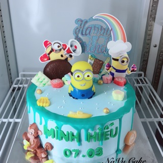 Set trang trí bánh kem minion