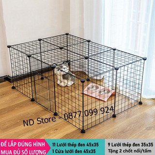 Chuồng Chó Chuồng Mèo Lắp Ghép Từ Lưới Sắt,Tấm Nhựa Trong,Thép Nhiều Màu KT 35x35cm, 45x35cm [BÁN THEO TẤM] [TẶNG CHỐT]