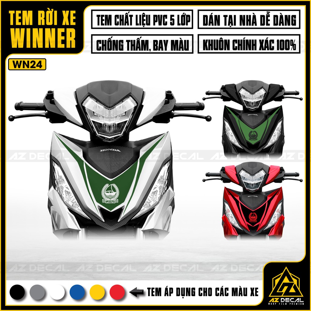 [New] Tem Xe Honda Winner Mẫu 6SPeed |2WN24| Tem Chống Bay Màu, Chống Nước