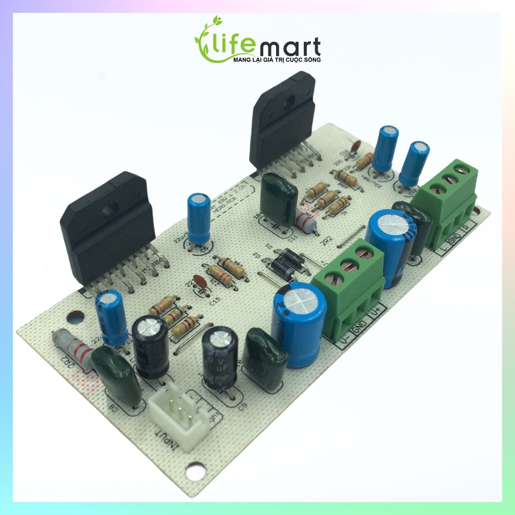Mạch amply mini LM3886 mạch khuếch đại công suất âm thanh stereo 68W x 2 kênh, thích hợp nghe nhạc, LIFEMART A07