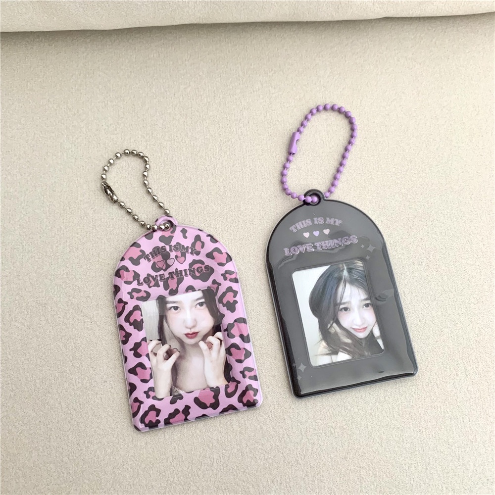 Dây Xích 1inch 2inch Mini Họa Tiết Da Báo Bảo Vệ Thẻ Ảnh / Thẻ ID