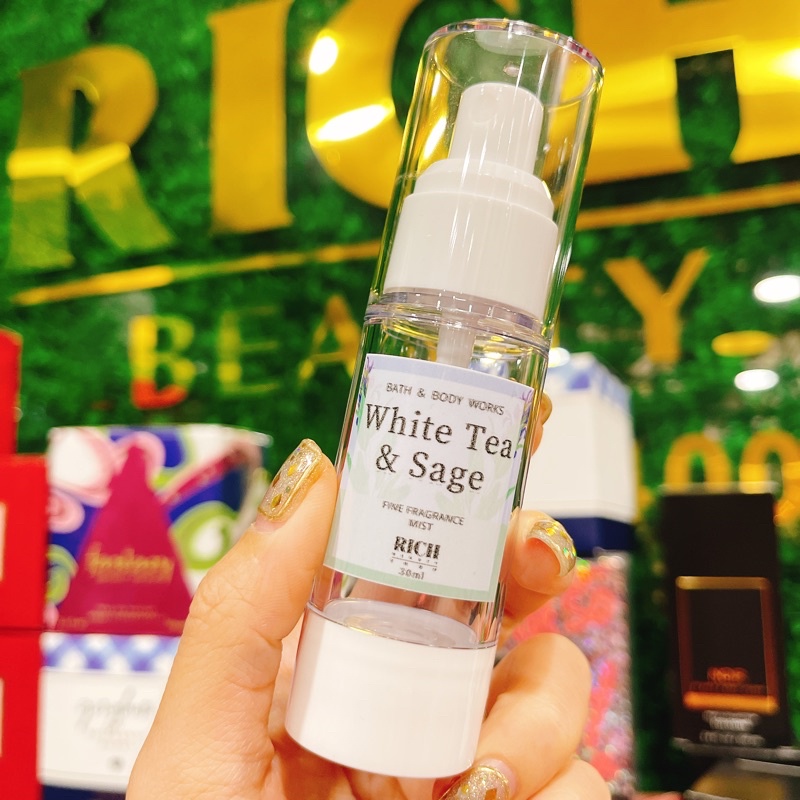 WHITE TEA &amp; SAGE - Xịt Thơm Toàn Thân Body Mist Bath &amp; Body Works