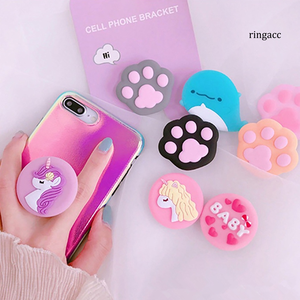 Giá Đỡ Điện Thoại Chống Rơi Có Thể Gập Lại Hình Chân Mèo/ Kỳ Lân Xinh Xắn