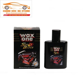 Dung dịch vệ sinh chống bạc màu đồ da, làm sạch nội thất , ghế oto ,đồ da, giả da Wax one Sun Block 110ml chamsocxe