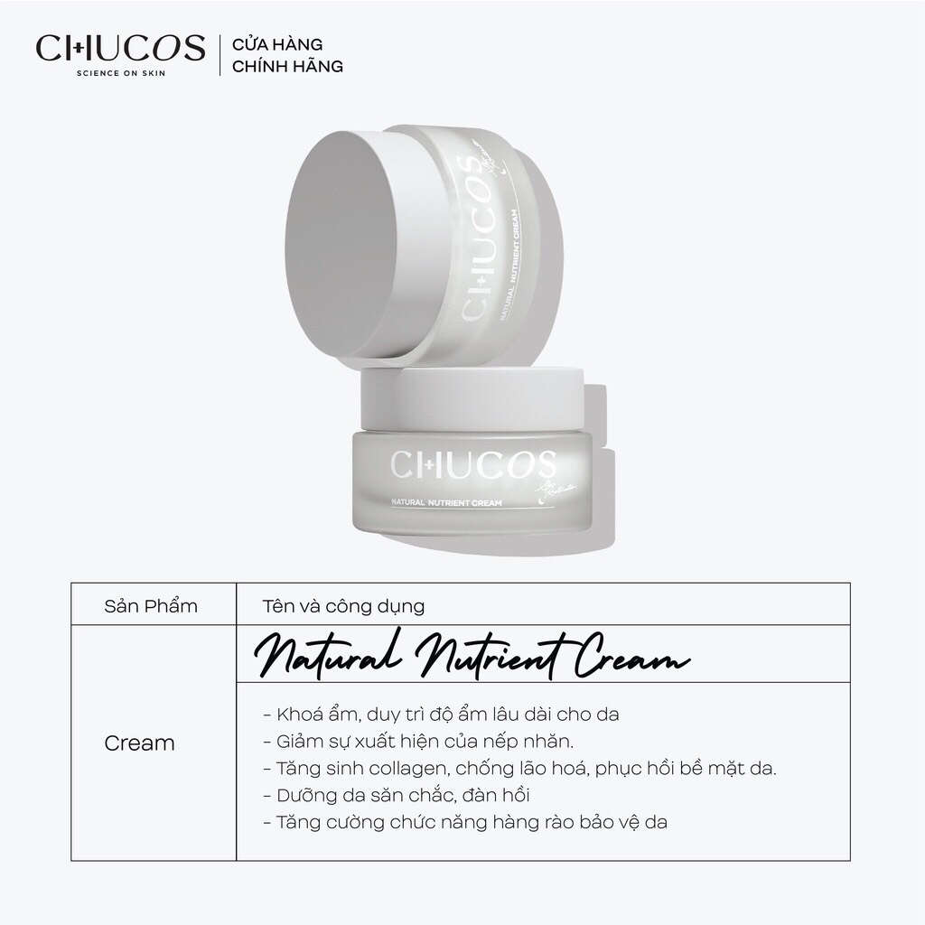 Kem dưỡng ẩm phục hồi Chucos Natural Nutrient Cream 50ml ban đêm