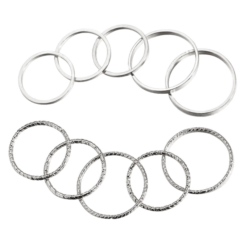 Bộ 10 Nhẫn Đeo Tay Phong Cách Bohemian Cổ Điển Cho Nữ